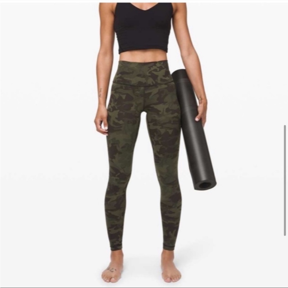 Lululemon camo wunder under high rise leggings